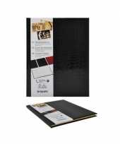 Bruiloft gastenboek zwart 25 x 20 cm